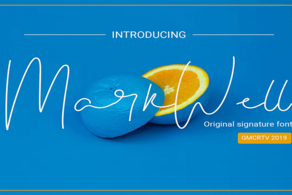 Markwell Signature, Design Funny Premium Free Font