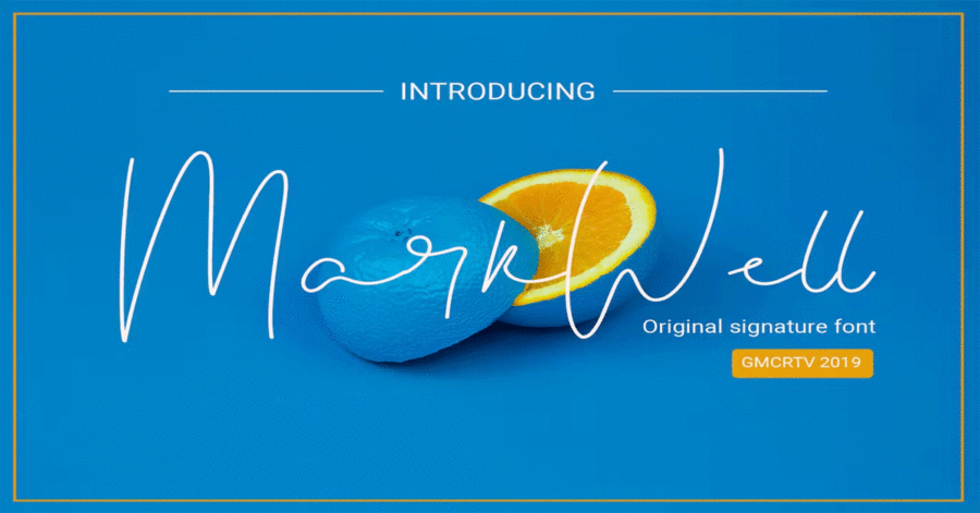 Markwell Signature, Design Funny Premium Free Font