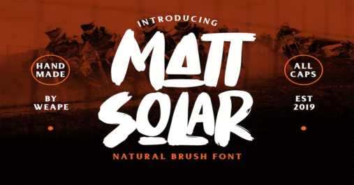 Mattsolar Brush Premium Free Font Download
