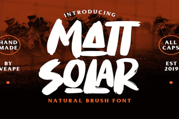 Mattsolar Brush Premium Free Font Download