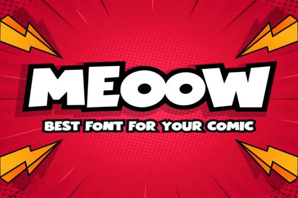 Meeow Playful Cartoon Flyer Premium Font