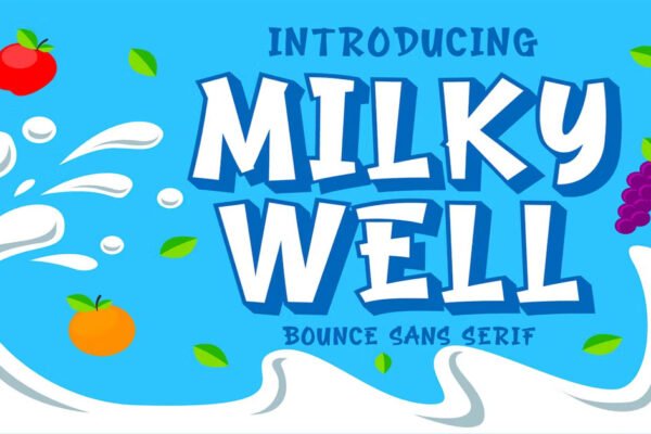 Milkywell Sans Serif Cartoon Premium Font