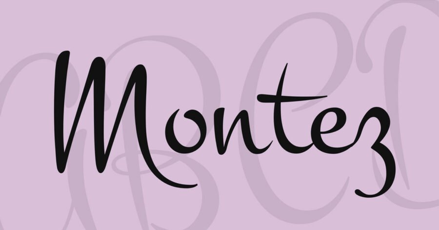 Montez Cursive Download Free Font