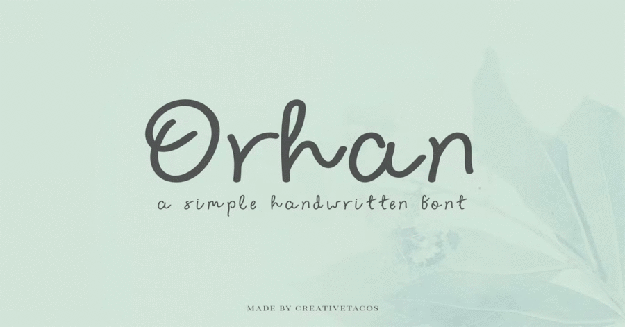 Orhan Handwritten Font Download Premium Free