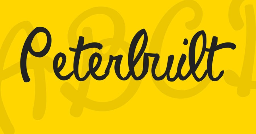 Peterbuilt Cursive Download Premium Free Font