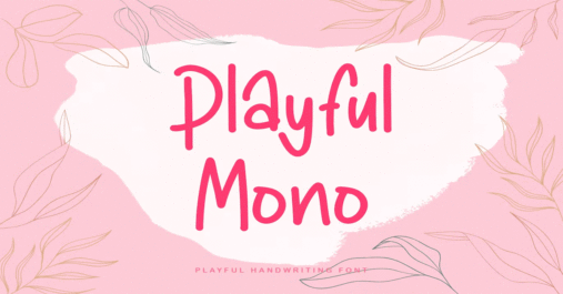 Playful Mono Script Premium Font