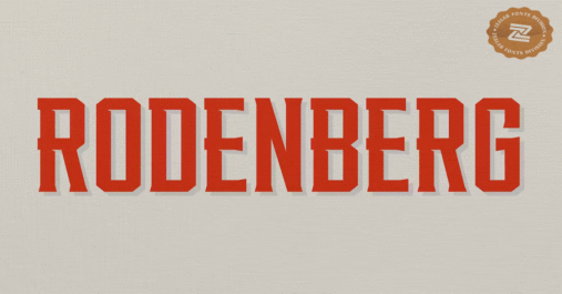 RODENBERG Bold Display Premium Free Font