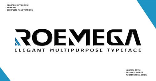 Roemega Display Flyer Premium Free Font