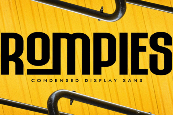 Rompies Condensed Font, Designed Premium Free