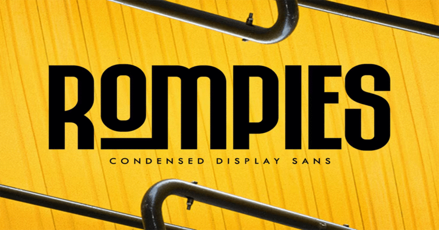 Rompies Condensed Font, Designed Premium Free