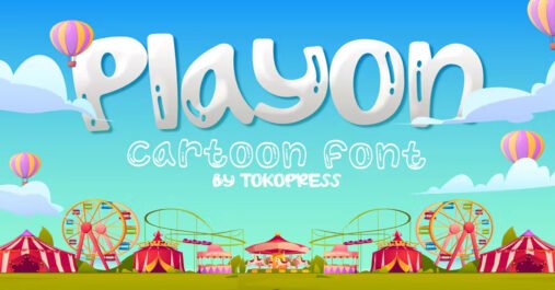 Playon - kids Cool Birthday Download premium free  font