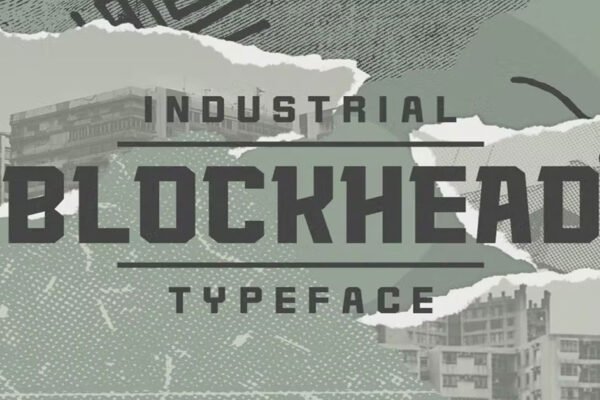 Blockhead Typeface|Bold Geometric Instagram Download free font