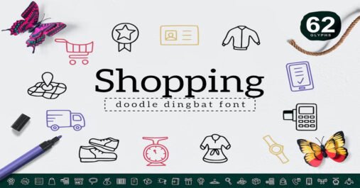 Shopping Dingbat Flyer Premium Font
