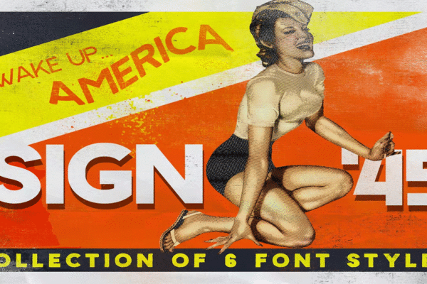 Sign 45 Typeface Premium Free Font