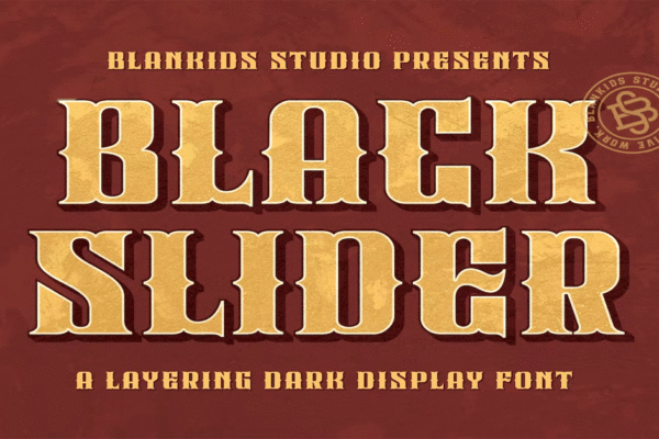 Black Slider Font Download Premium Free