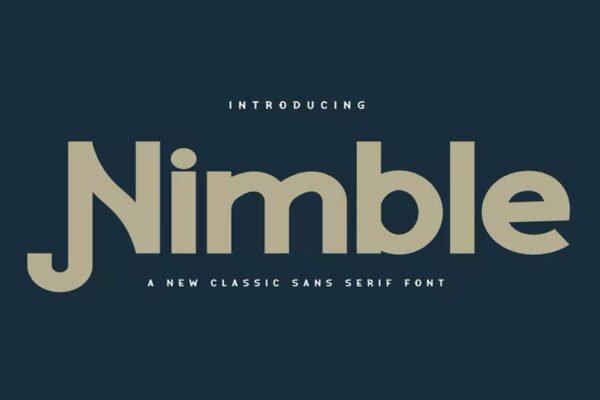 Nimble Geometric, modern, Sansserif, premium free Font