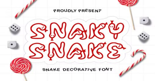 Snaky Snake Calligraphy Card Adventure Download premium free Font