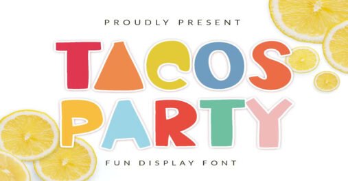 Tacos Party Cartoon Premium Free Font