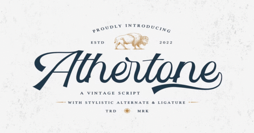 Athertone Vintage Script Premium Font