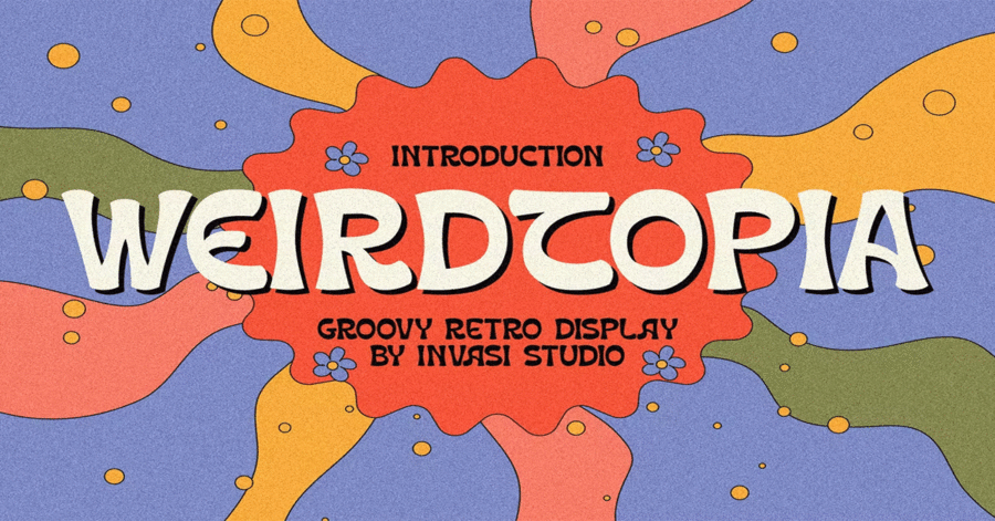Weirdtopia Groovy Retro Premium Font