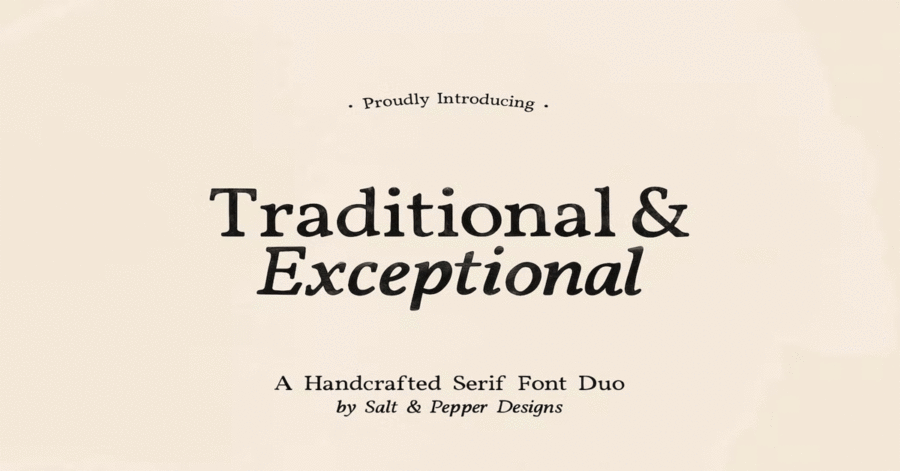Traditional and Exceptional Premium Free Font