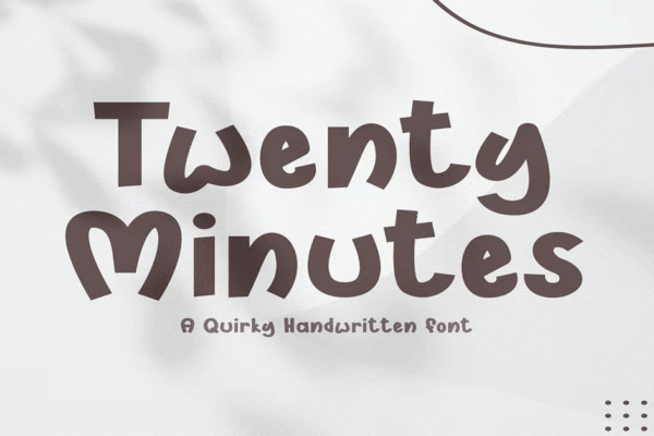 Twenty Minutes Premium Free Font Download