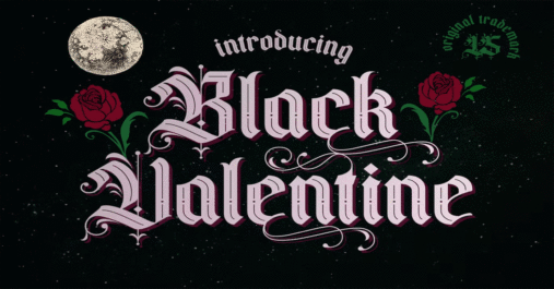 Black Valentine | Font Decorative Premium Free Font