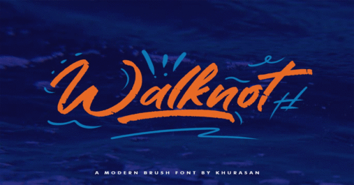 Walknot Brush Premium Free Font Download