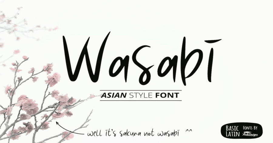 Wasabi Chinese Style Premium Font