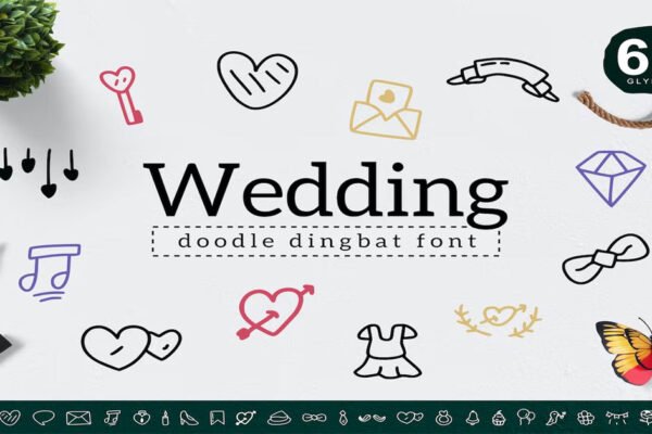 Wedding Dingbat Flyer Premium Free Font