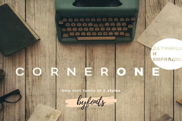 CornerOne Typeface Bold, Latin premium free Font