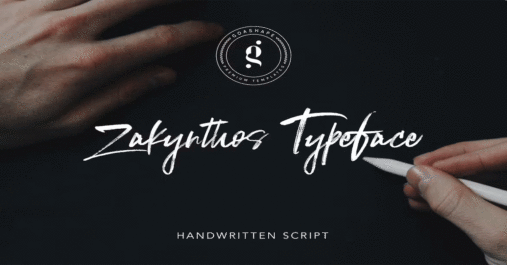 Zakynthos Font Brush Typeface Premium Free Font