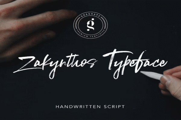Zakynthos Font Brush Typeface Premium Free Font