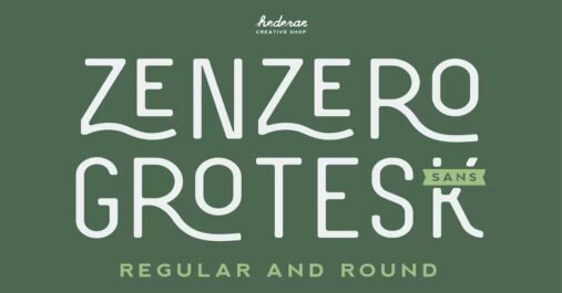 Zenzero Sans  Caps, Multilingual, Regular Premium Free Font